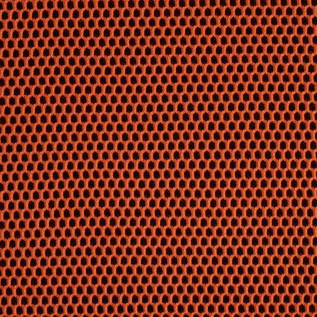 Preview: 3D-Stoff mit Netzoptik rostorange